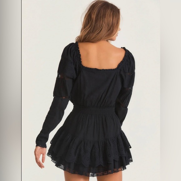 LoveShackFancy Black Mini Dress - Picture 3 of 5